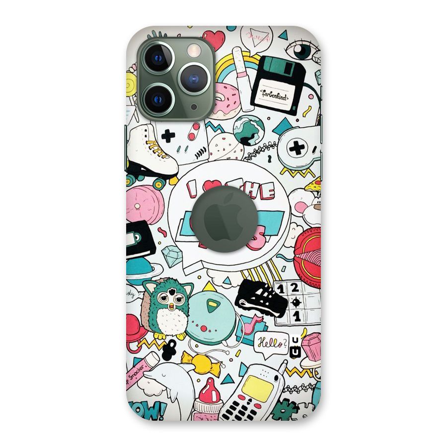 Heart 90s Back Case for iPhone 11 Pro Logo  Cut