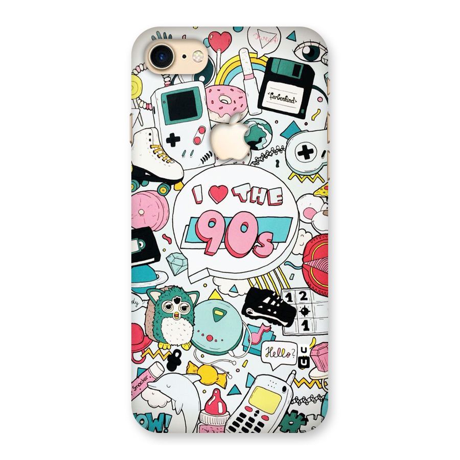 Heart 90s Back Case for iPhone 7 Apple Cut