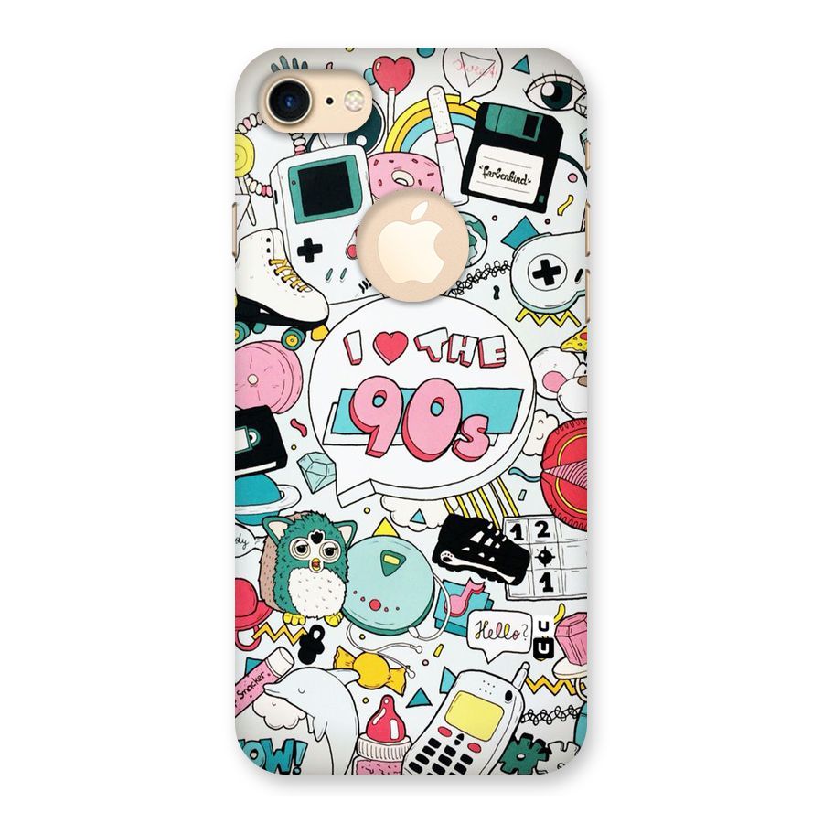 Heart 90s Back Case for iPhone 7 Logo Cut