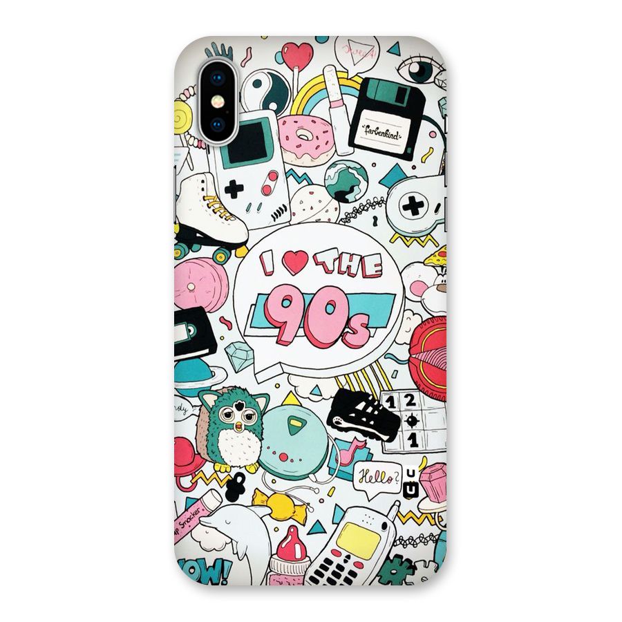 Heart 90s Back Case for iPhone XS