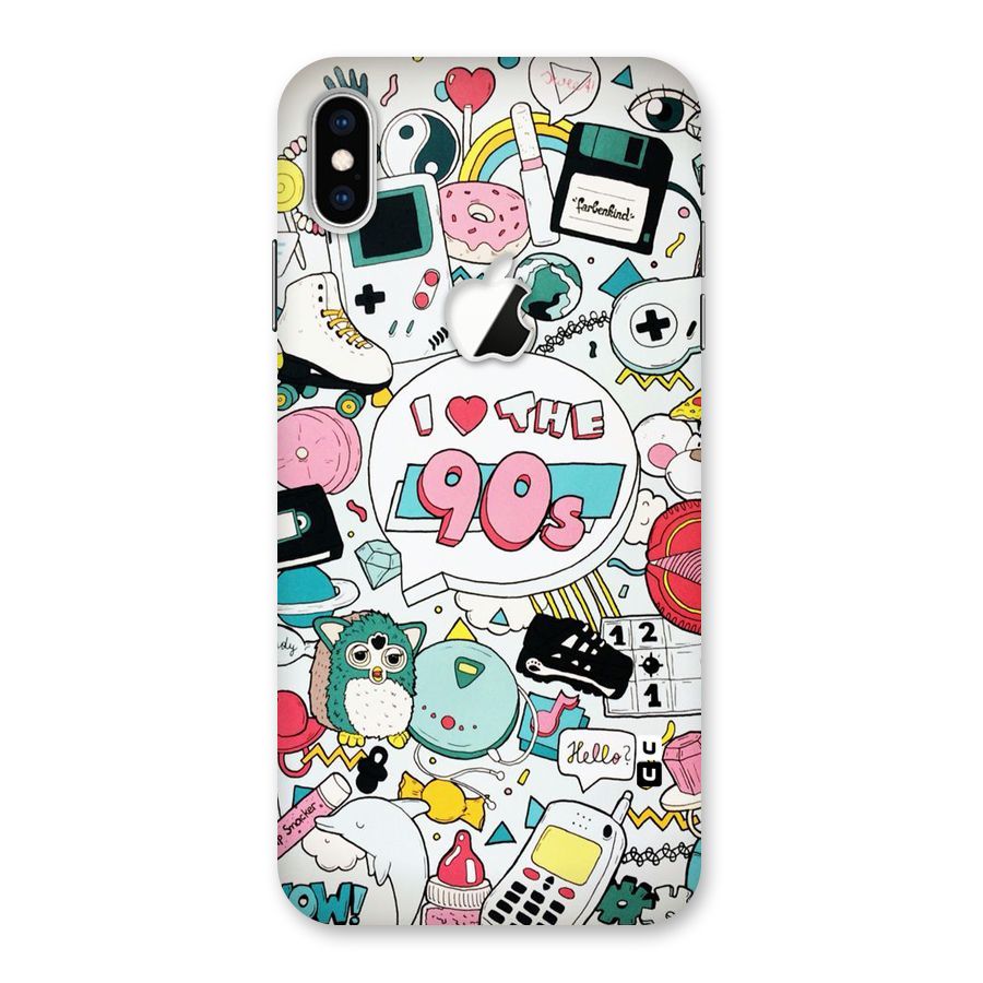 Heart 90s Back Case for iPhone XS Max Apple Cut