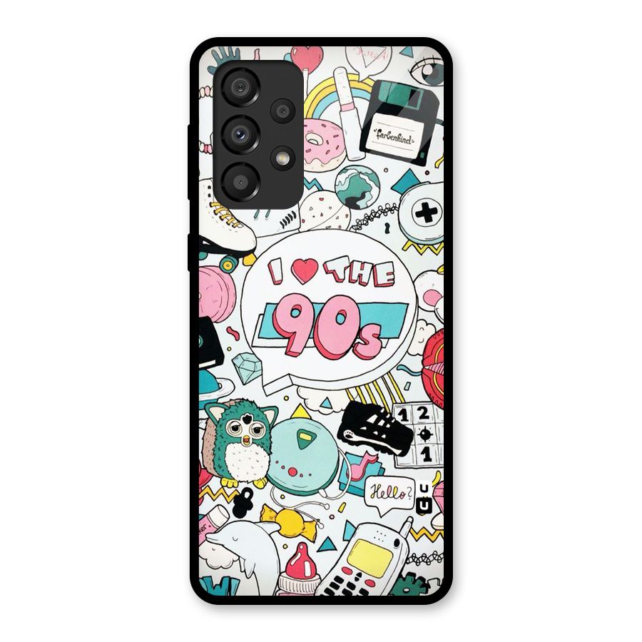 Heart 90s Glass Back Case for Galaxy A33 5G