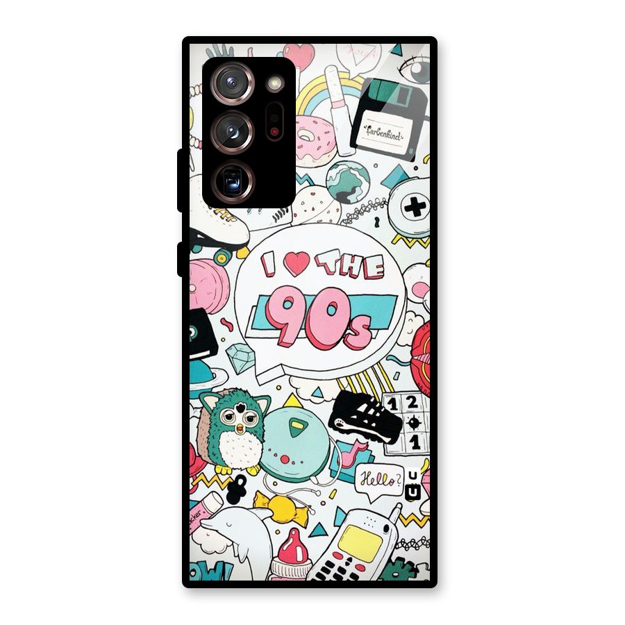 Heart 90s Glass Back Case for Galaxy Note 20 Ultra