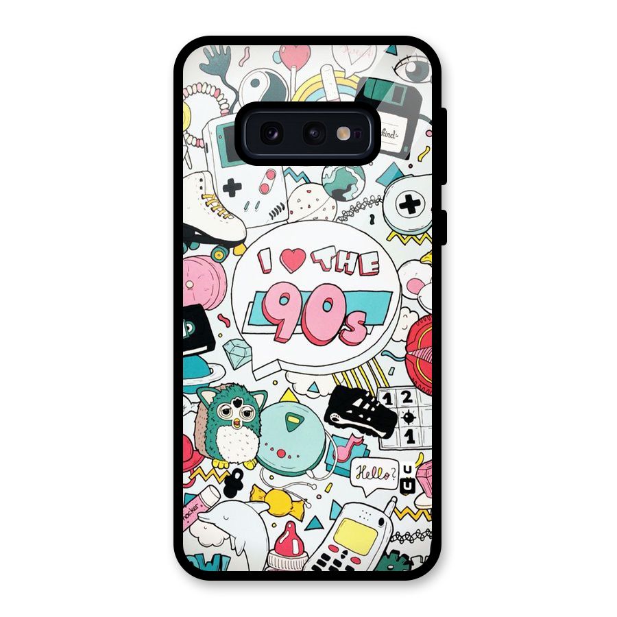 Heart 90s Glass Back Case for Galaxy S10e