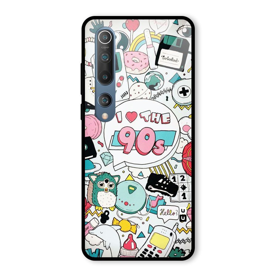 Heart 90s Glass Back Case for Mi 10
