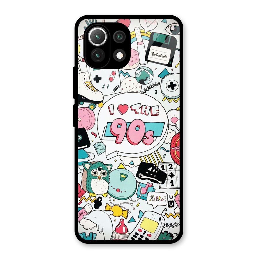 Heart 90s Glass Back Case for Mi 11 Lite NE 5G