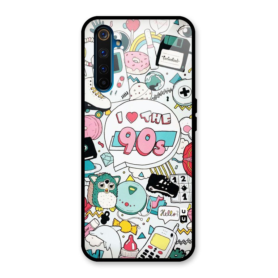 Heart 90s Glass Back Case for Realme 6 Pro