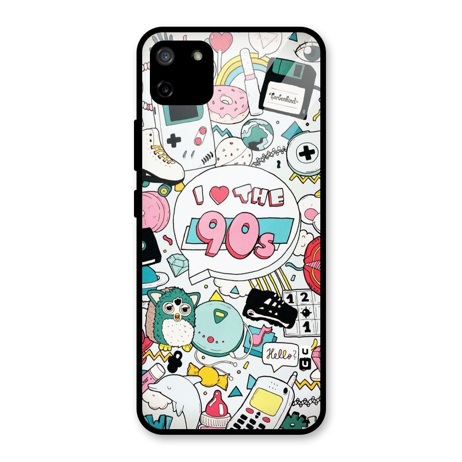 Heart 90s Glass Back Case for Realme C11