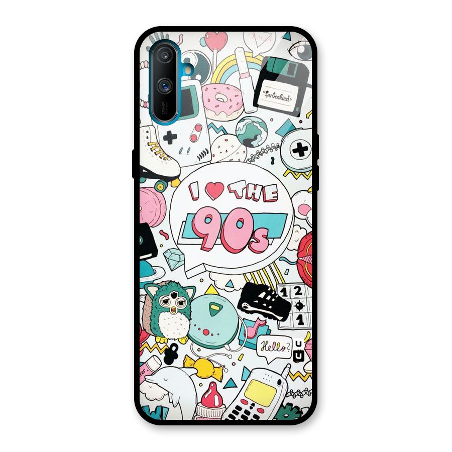 Heart 90s Glass Back Case for Realme C3