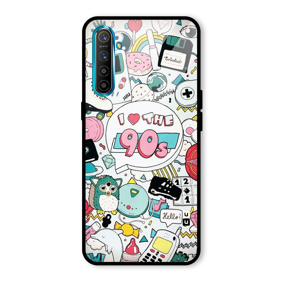 Heart 90s Glass Back Case for Realme X2