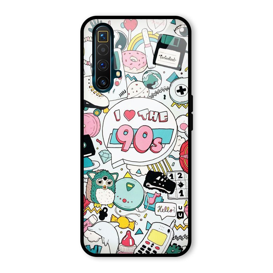 Heart 90s Glass Back Case for Realme X3 SuperZoom