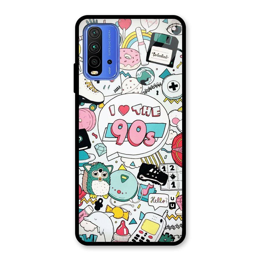 Heart 90s Glass Back Case for Redmi 9 Power