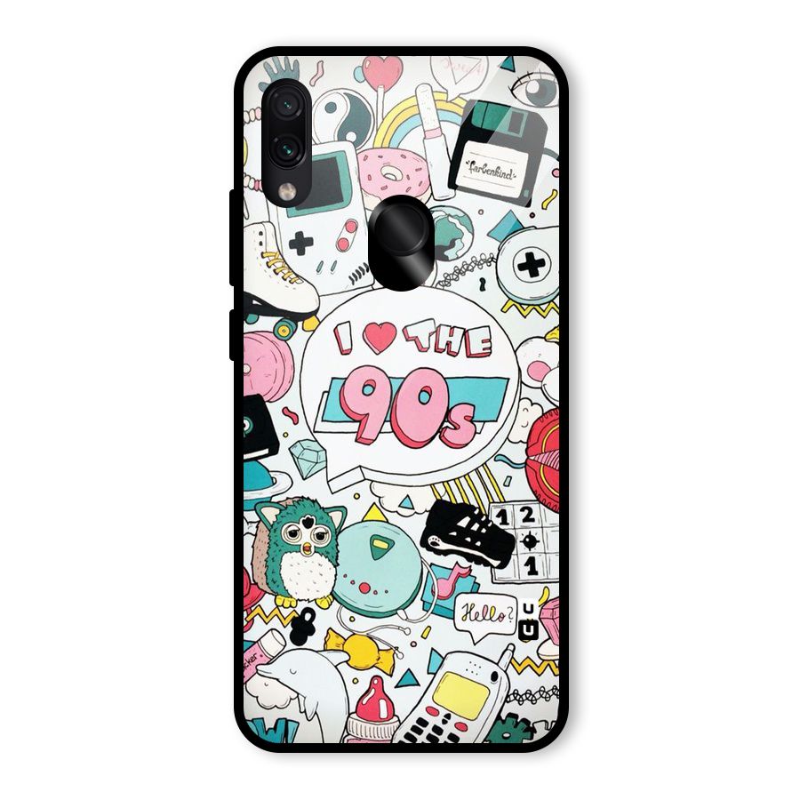 Heart 90s Glass Back Case for Redmi Note 7S
