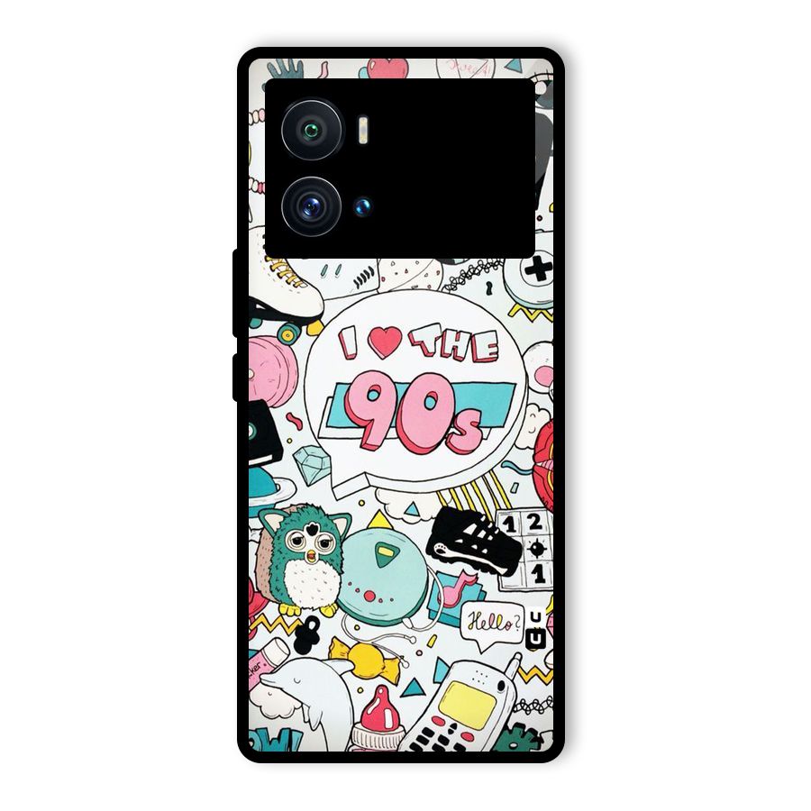 Heart 90s Glass Back Case for Vivo iQOO 9 Pro