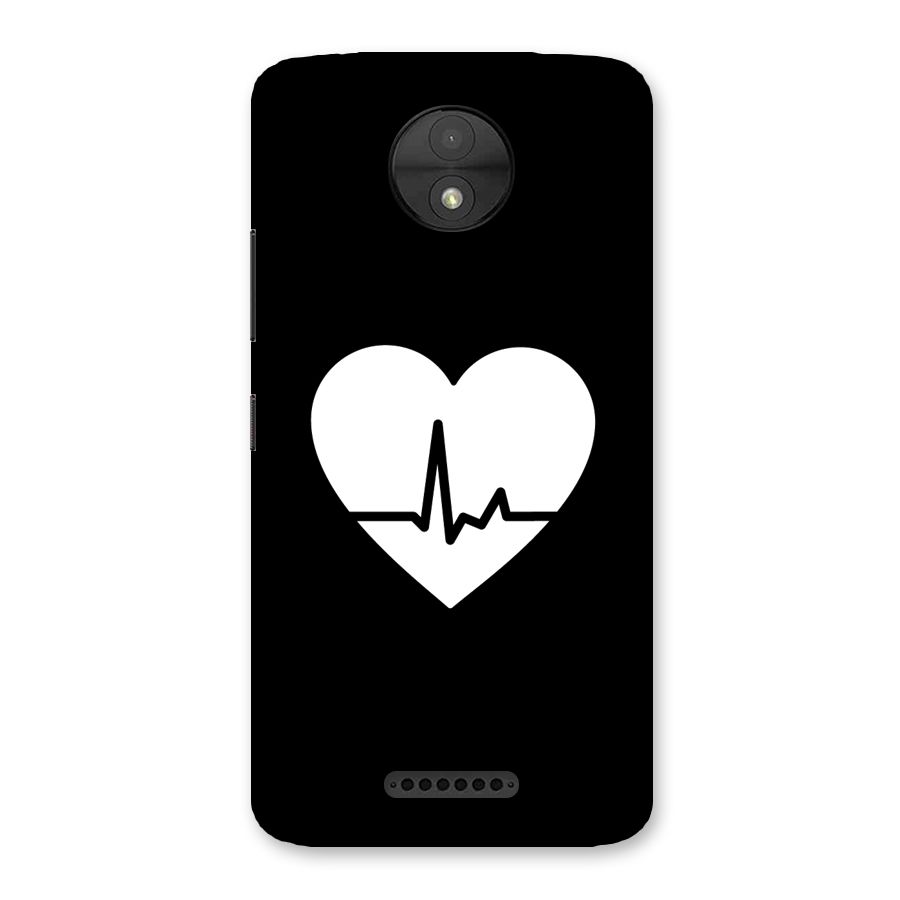 Heart Beat Back Case for Moto C