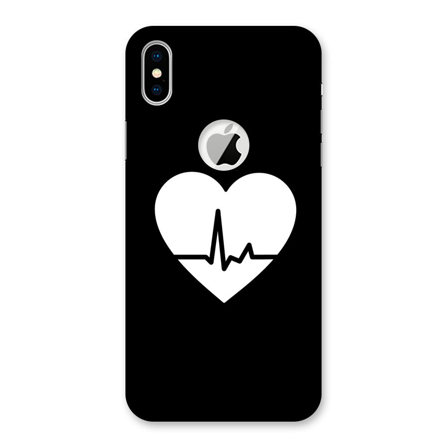 Heart Beat Back Case for iPhone X Logo Cut