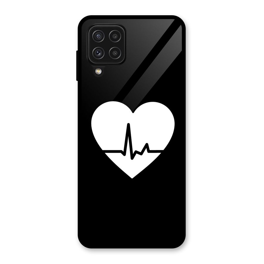 Heart Beat Glass Back Case for Galaxy A22 4G