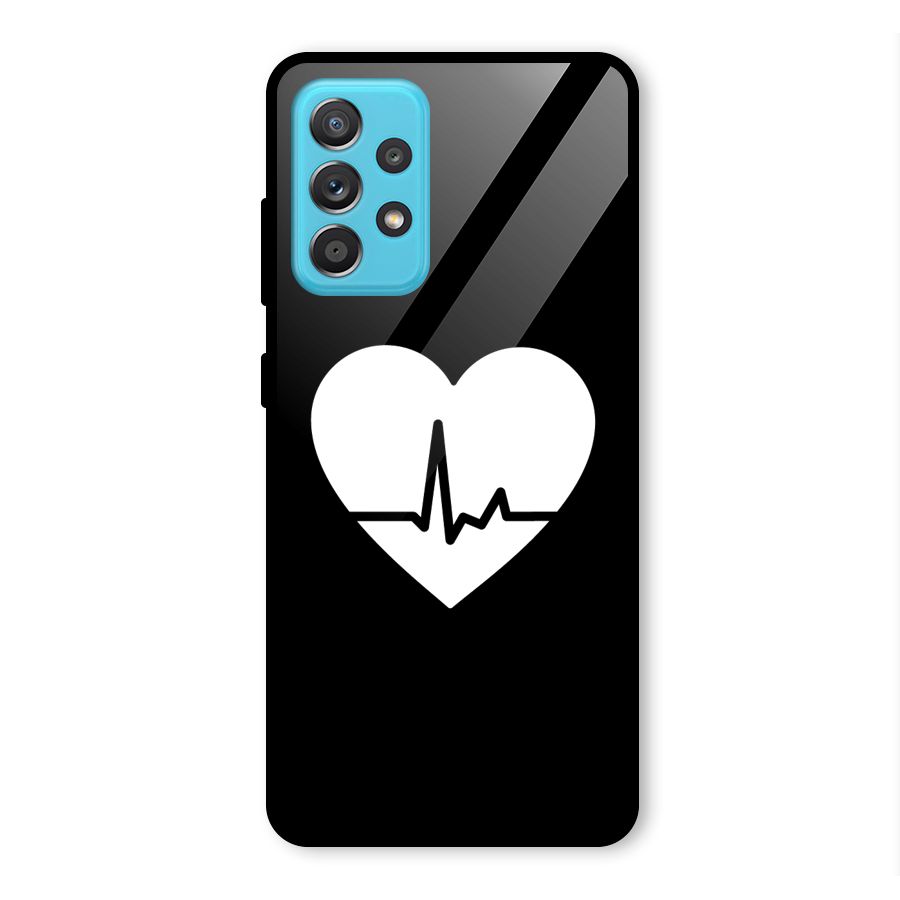 Heart Beat Glass Back Case for Galaxy A52
