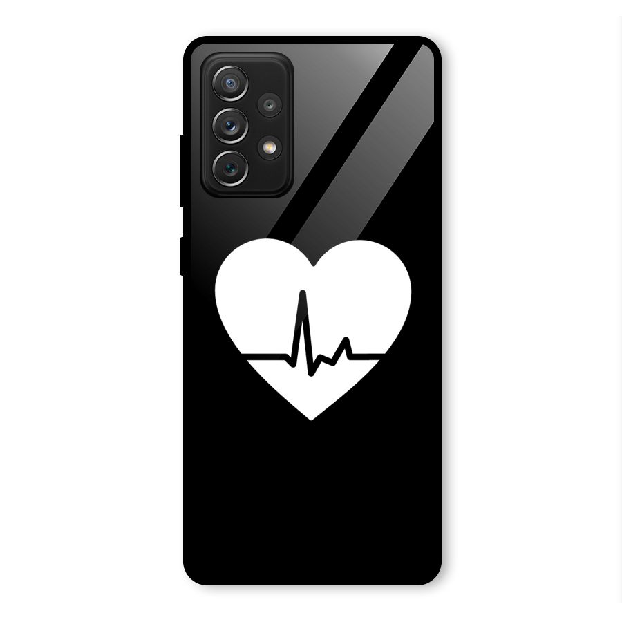 Heart Beat Glass Back Case for Galaxy A72