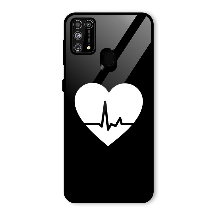 Heart Beat Glass Back Case for Galaxy F41
