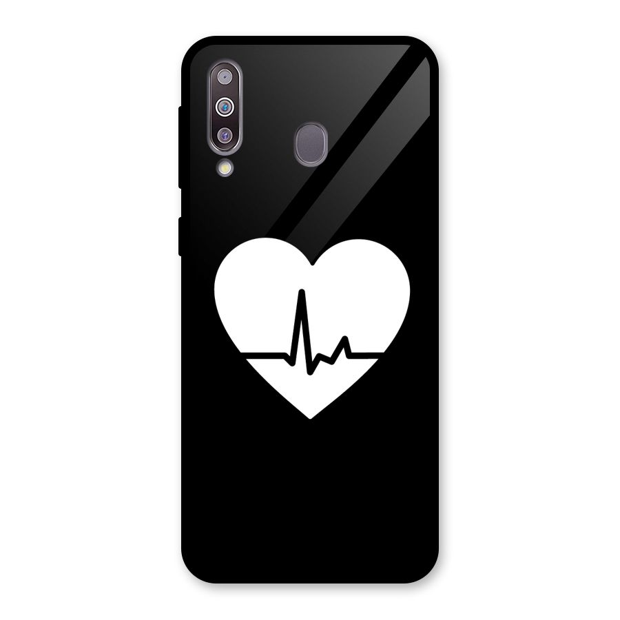 Heart Beat Glass Back Case for Galaxy M30