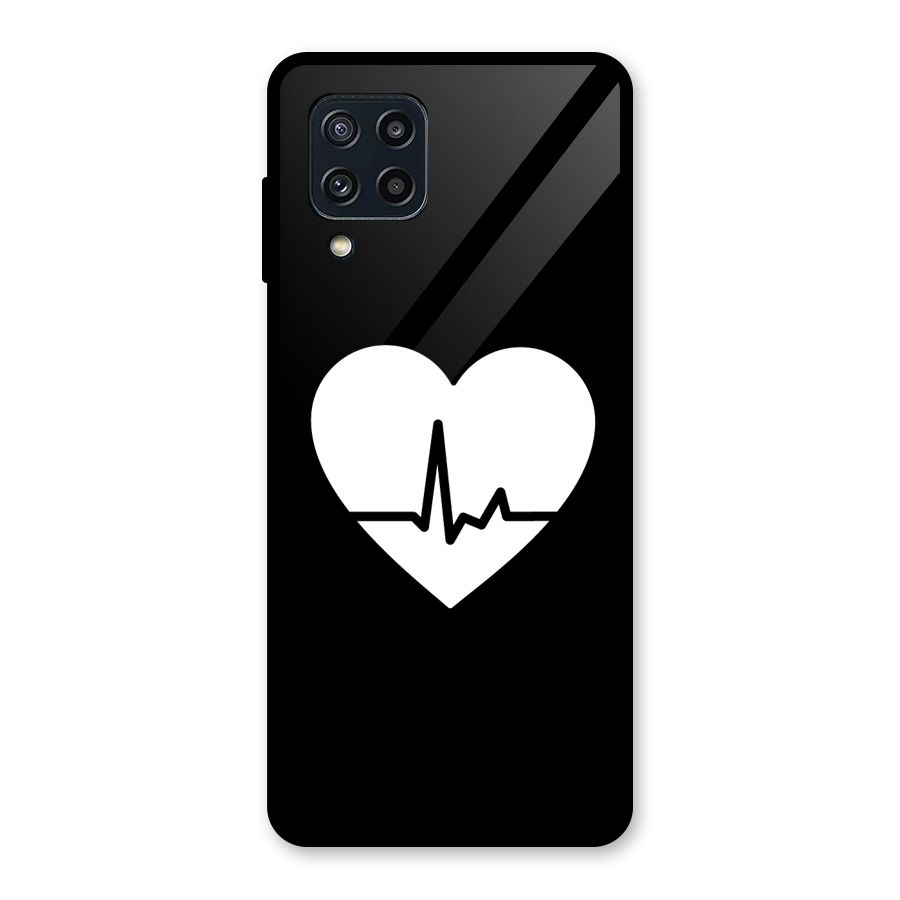 Heart Beat Glass Back Case for Galaxy M32
