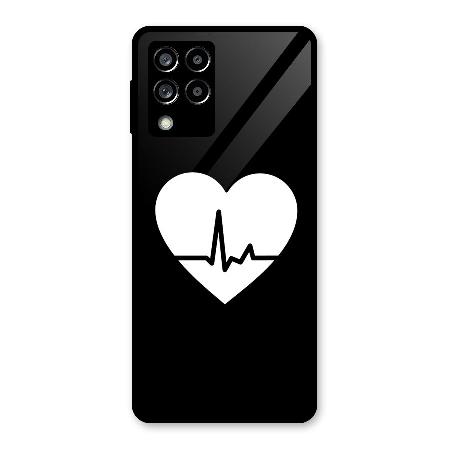 Heart Beat Glass Back Case for Galaxy M53 5G