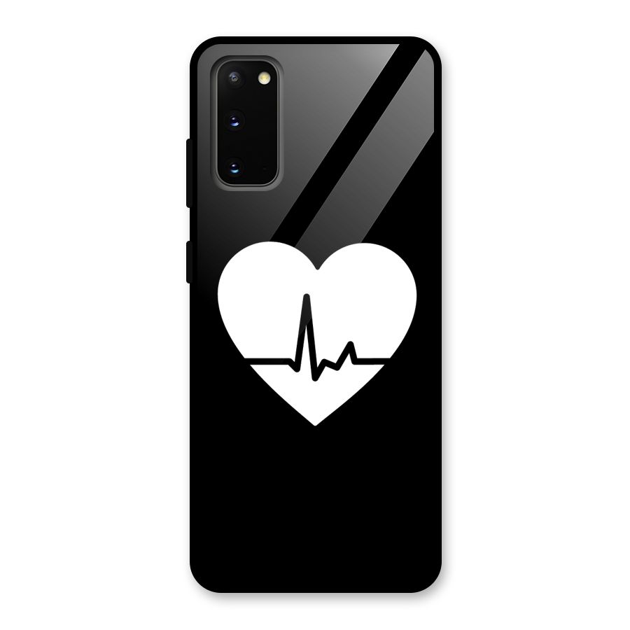Heart Beat Glass Back Case for Galaxy S20