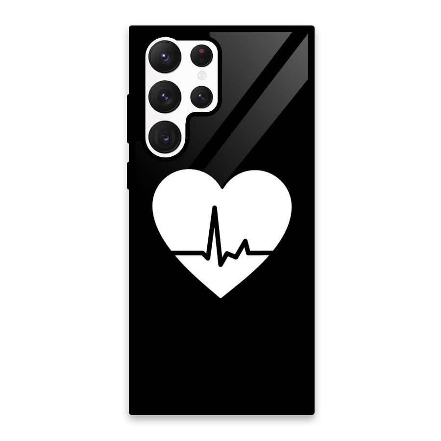 Heart Beat Glass Back Case for Galaxy S22 Ultra 5G