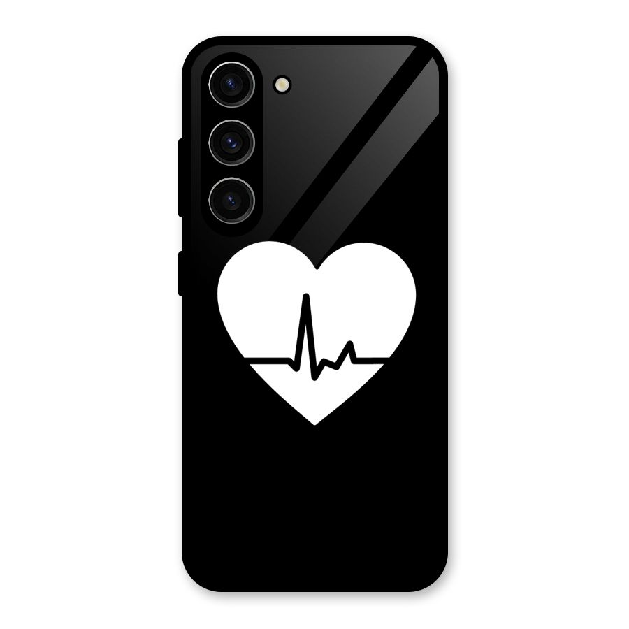 Heart Beat Glass Back Case for Galaxy S23