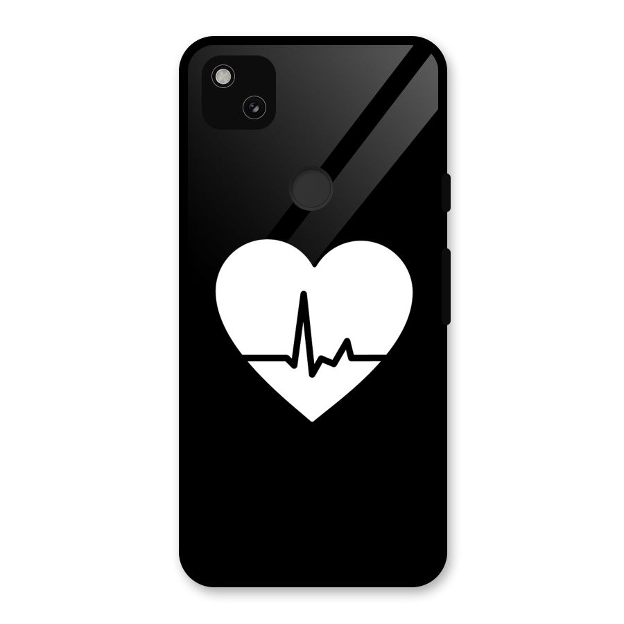 Heart Beat Glass Back Case for Google Pixel 4a