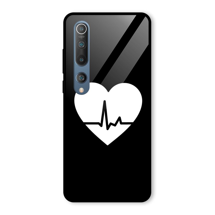 Heart Beat Glass Back Case for Mi 10