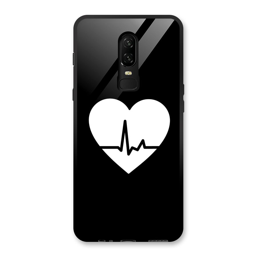 Heart Beat Glass Back Case for OnePlus 6