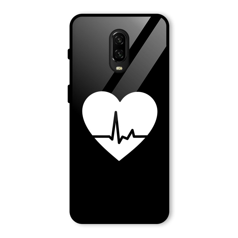 Heart Beat Glass Back Case for OnePlus 6T