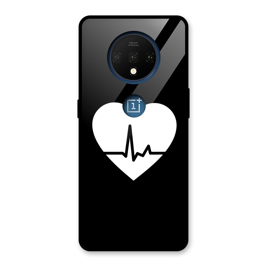 Heart Beat Glass Back Case for OnePlus 7T