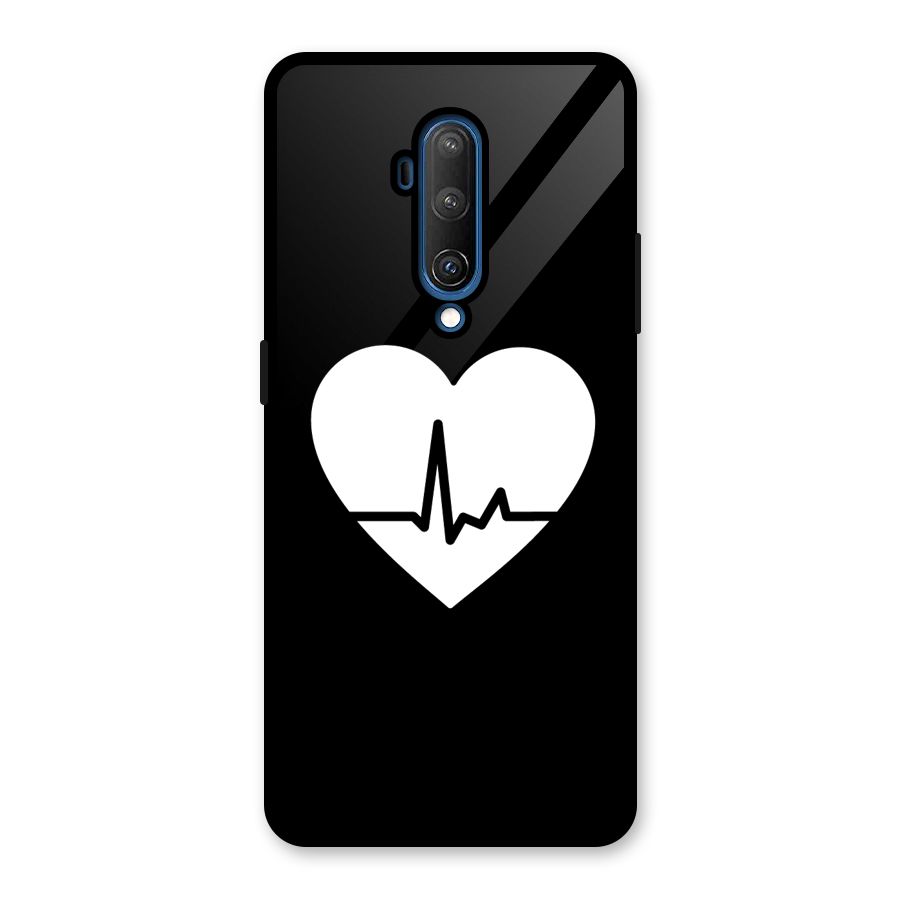 Heart Beat Glass Back Case for OnePlus 7T Pro