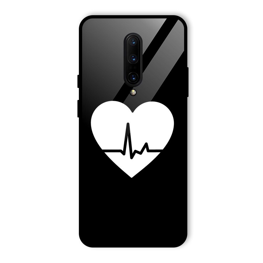 Heart Beat Glass Back Case for OnePlus 7 Pro