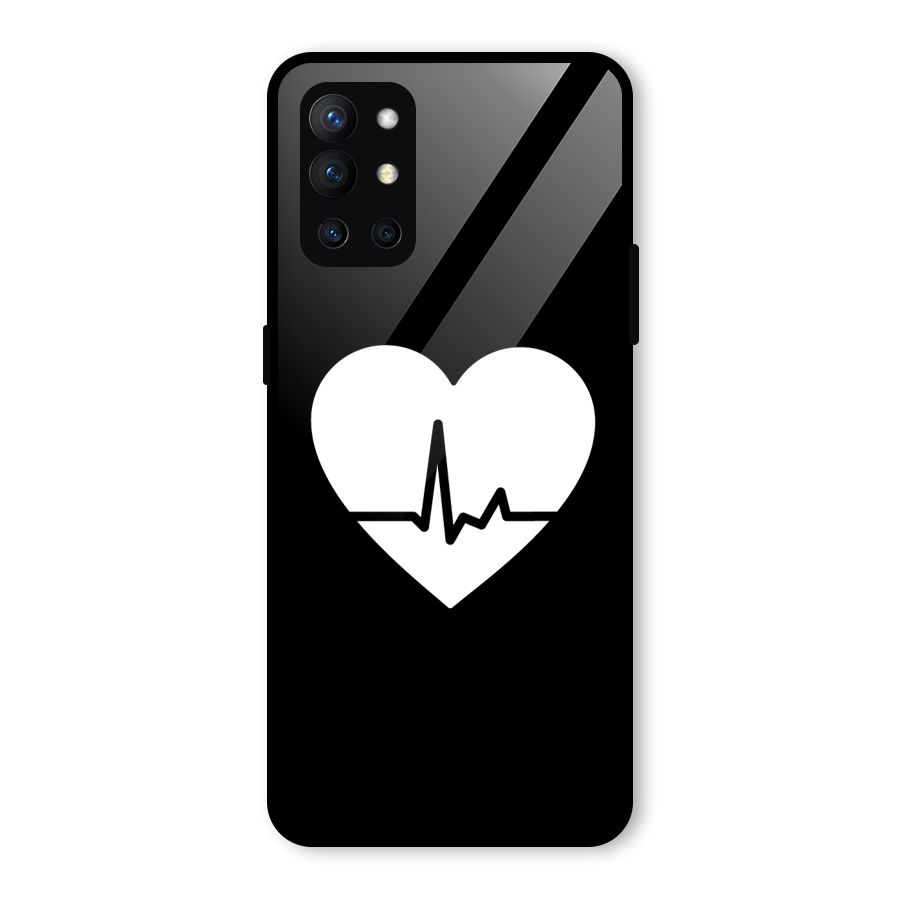 Heart Beat Glass Back Case for OnePlus 9R