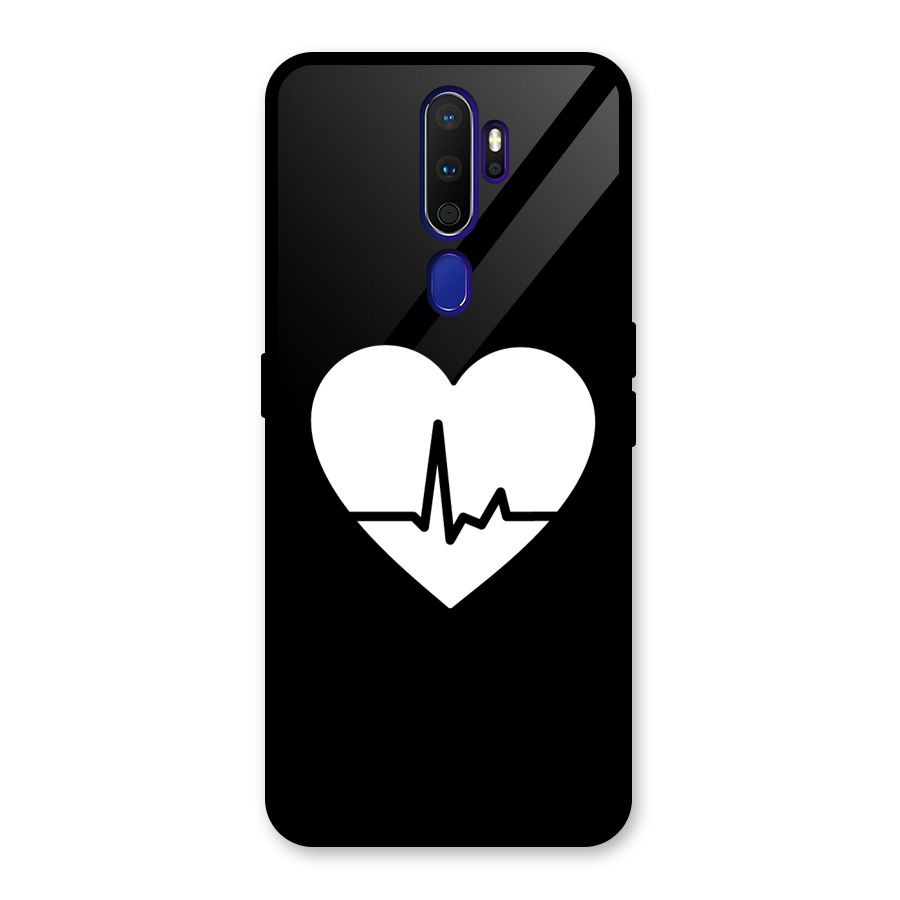 Heart Beat Glass Back Case for Oppo A9 (2020)