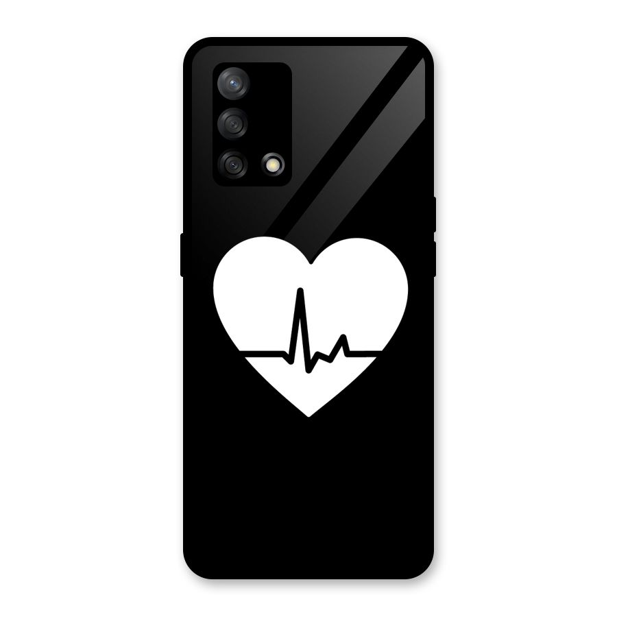 Heart Beat Glass Back Case for Oppo F19