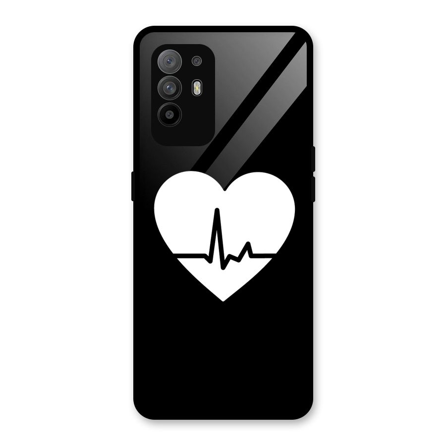 Heart Beat Glass Back Case for Oppo F19 Pro Plus 5G