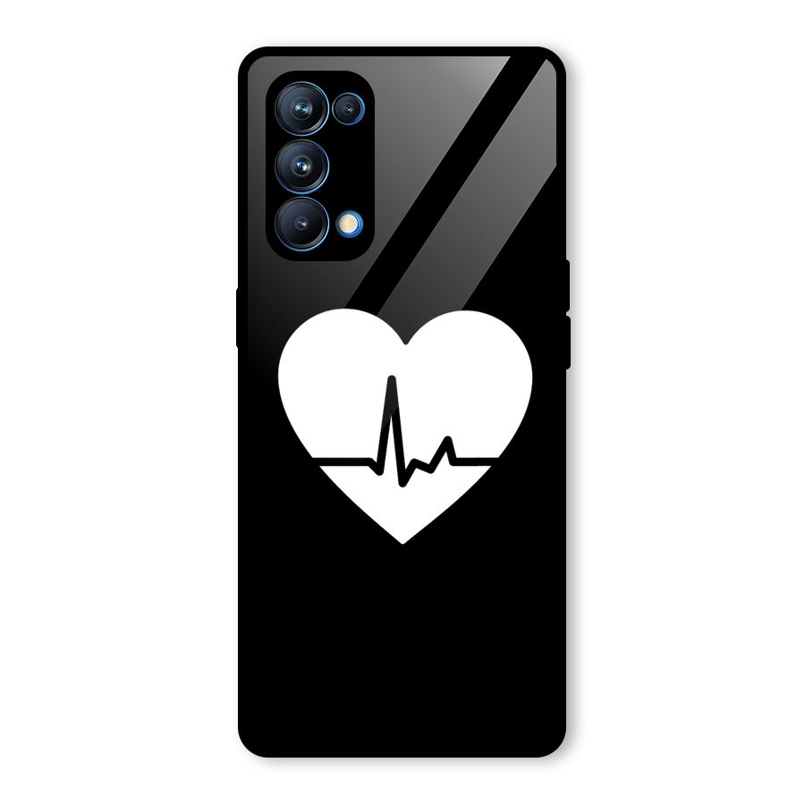 Heart Beat Glass Back Case for Oppo Reno5 Pro 5G