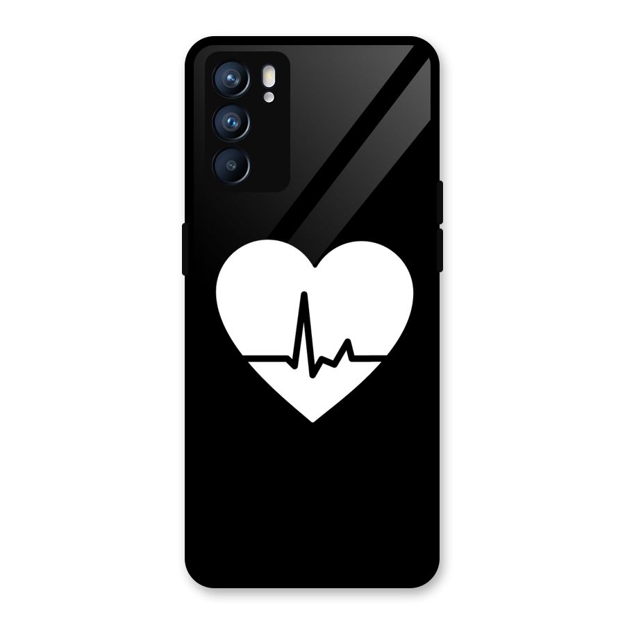 Heart Beat Glass Back Case for Oppo Reno6 5G