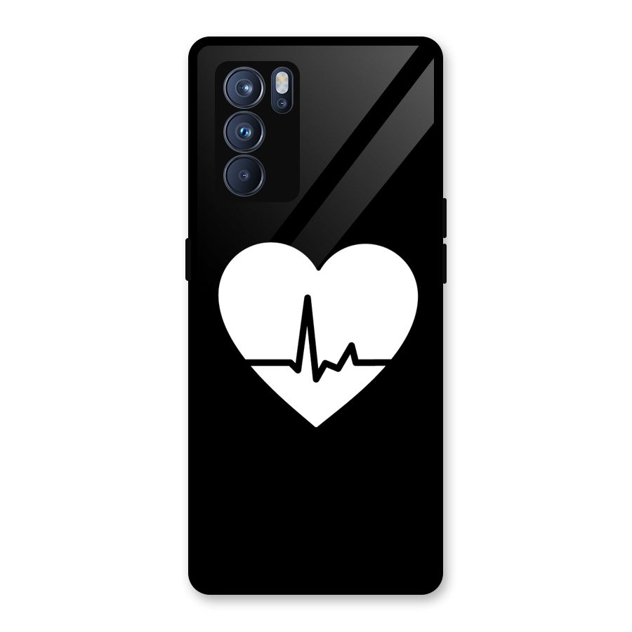 Heart Beat Glass Back Case for Oppo Reno6 Pro 5G