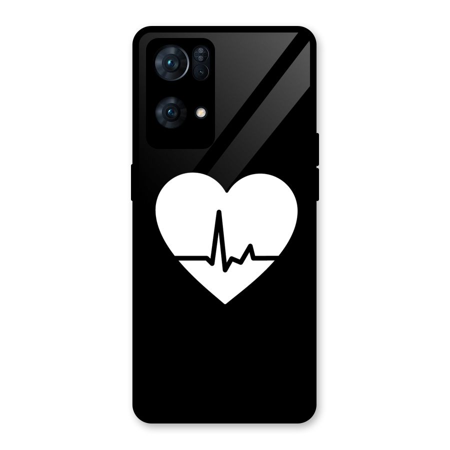 Heart Beat Glass Back Case for Oppo Reno7 Pro 5G