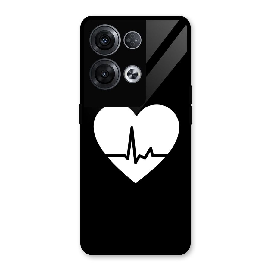 Heart Beat Glass Back Case for Oppo Reno8 Pro 5G