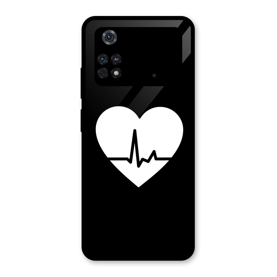 Heart Beat Glass Back Case for Poco M4 Pro 4G