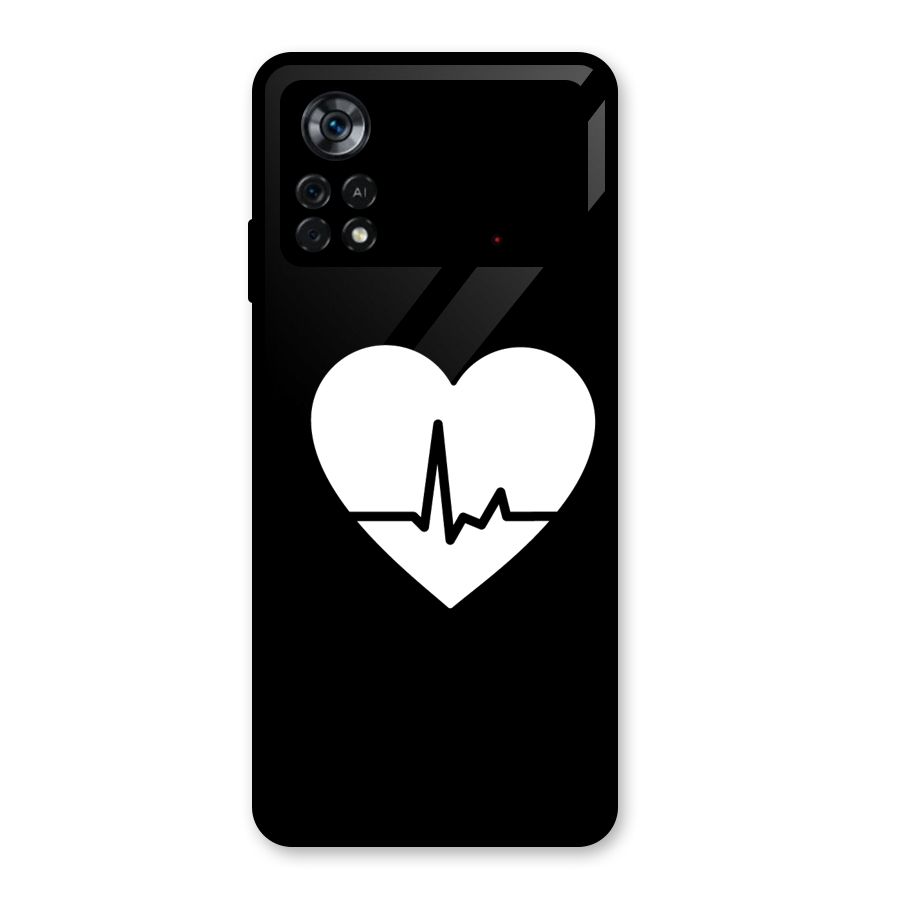 Heart Beat Glass Back Case for Poco X4 Pro 5G