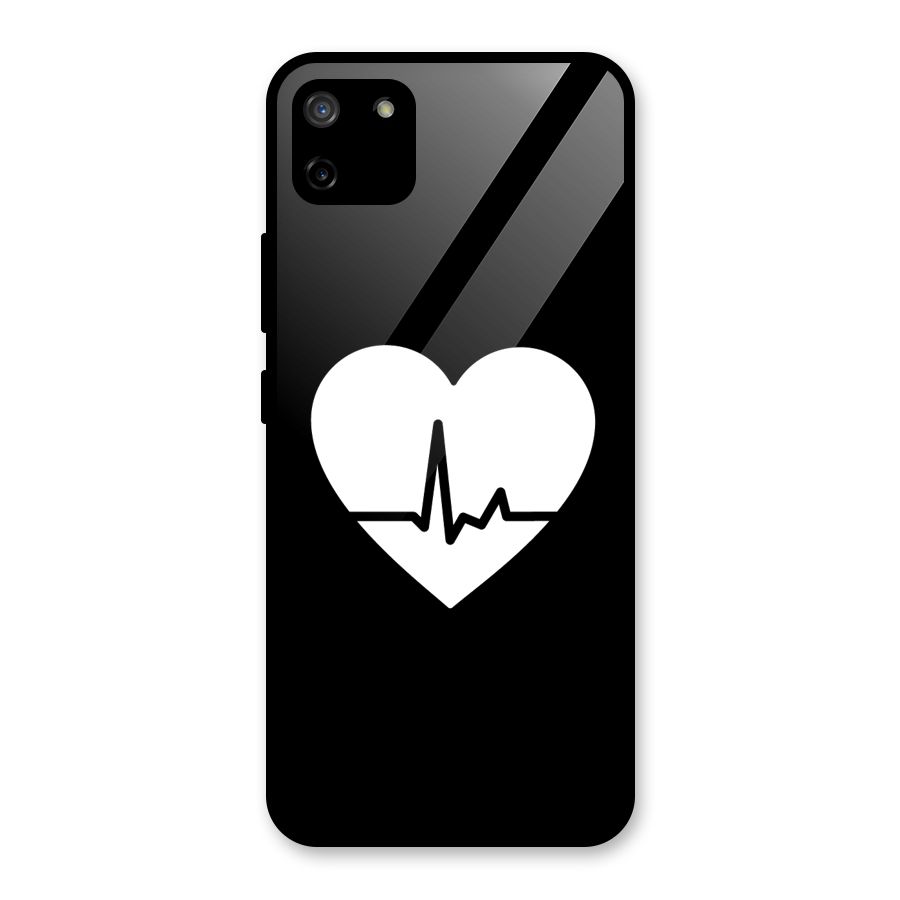 Heart Beat Glass Back Case for Realme C11