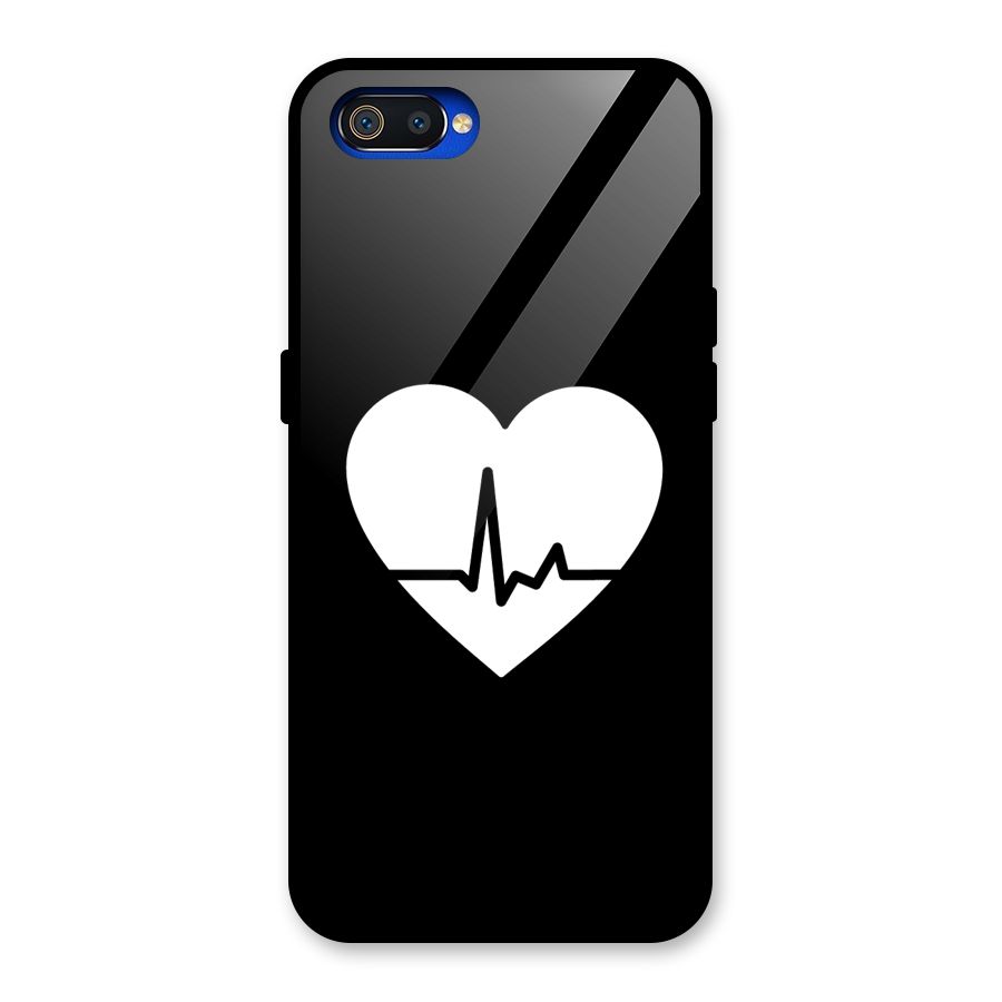 Heart Beat Glass Back Case for Realme C2